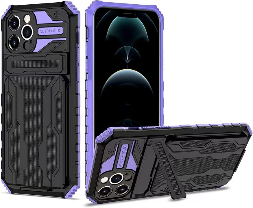 [Built-in Bracket][With Card Slot] Apple iPhone 12/Pro/Pro Max Multi-function Shockproof Heavy Duty Series Case - Image 15
