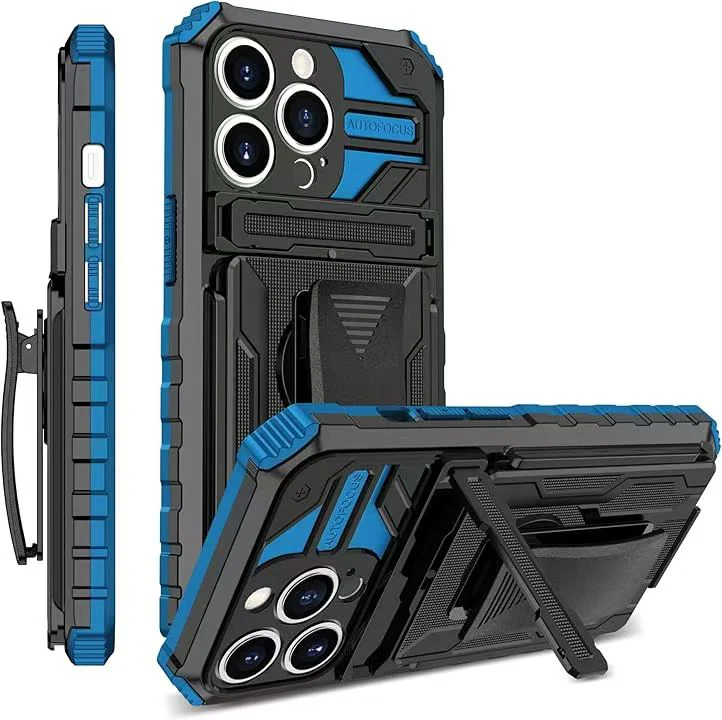 [Built-in Bracket][With Dorsal Clip] Apple iPhone 15/Pro/Pro Max/Plus Multi-function Shockproof Heavy Duty Series Case - Image 2