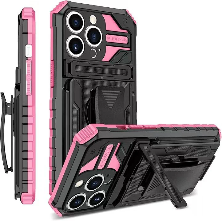 [Built-in Bracket][With Dorsal Clip] Apple iPhone 15/Pro/Pro Max/Plus Multi-function Shockproof Heavy Duty Series Case - Image 15