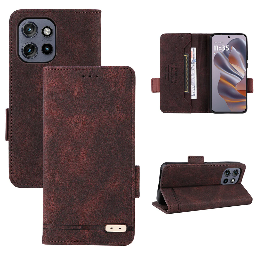 [Built-in Card Slot] Motorola Moto Edge 50 Neo Leather Flip Shockproof Essentials Series Case - Image 11