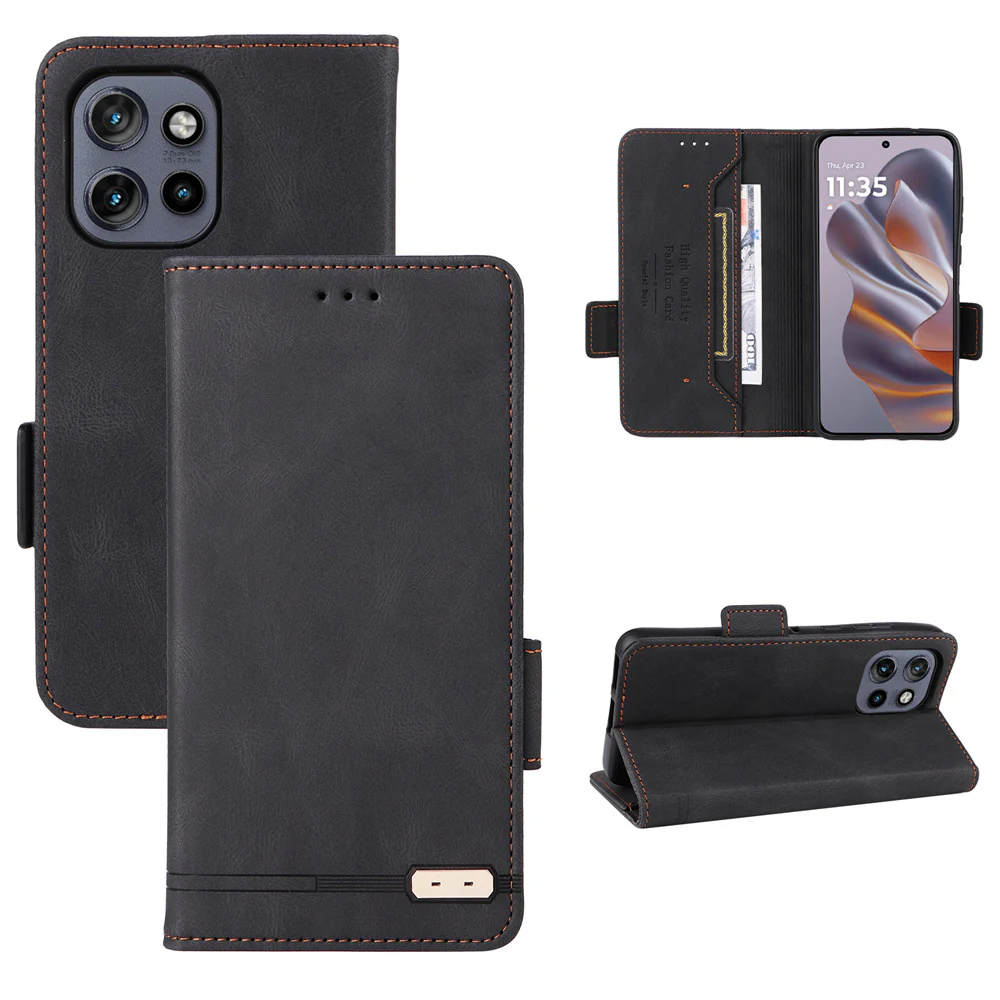 [Built-in Card Slot] Motorola Moto Edge 50 Neo Leather Flip Shockproof Essentials Series Case - Image 12