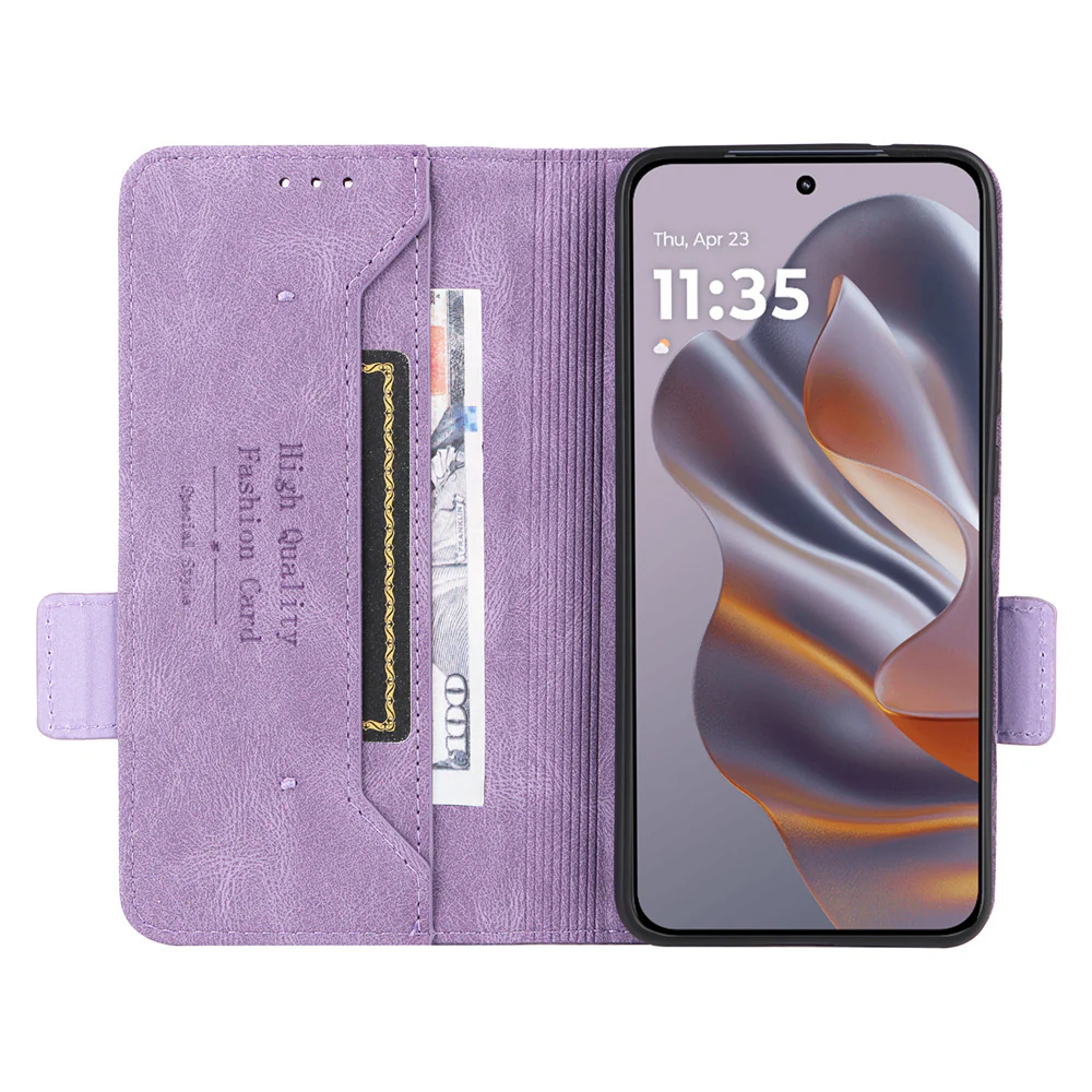 [Built-in Card Slot] Motorola Moto Edge 50 Neo Leather Flip Shockproof Essentials Series Case - Image 7