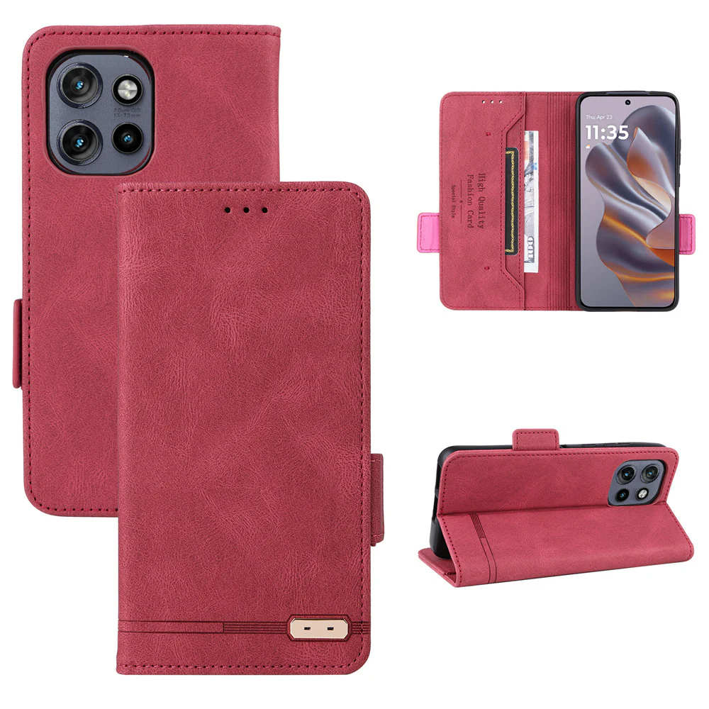 [Built-in Card Slot] Motorola Moto Edge 50 Neo Leather Flip Shockproof Essentials Series Case - Image 9