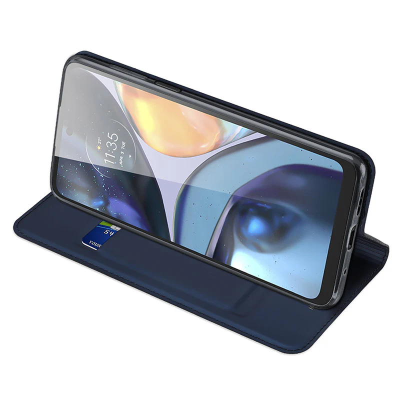 [Built-in Card Slot] Motorola Moto G34/45 Leather Flip Shockproof Essentials Series Case - Image 3