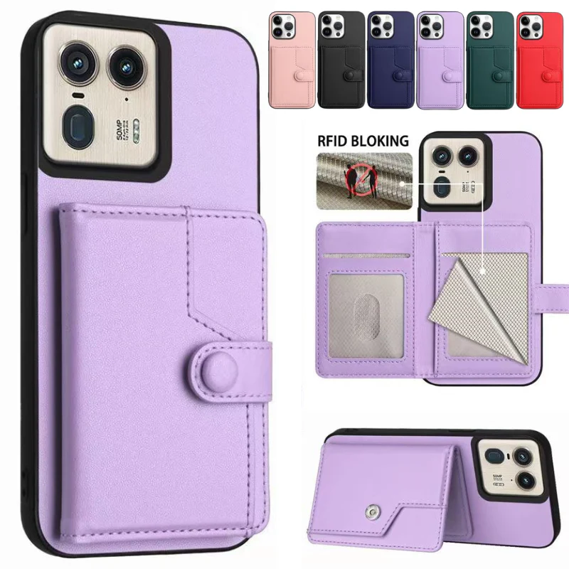 [Built-in Card Slot] Motorola Moto X50 Ultra/Edge 50/Neo Leather Shockproof Wallet Series Case - Image 2