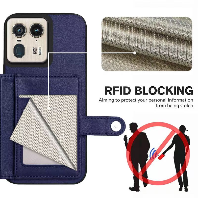 [Built-in Card Slot] Motorola Moto X50 Ultra/Edge 50/Neo Leather Shockproof Wallet Series Case - Image 3