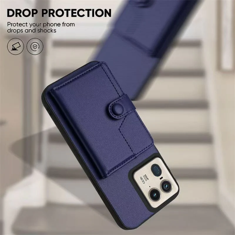 [Built-in Card Slot] Motorola Moto X50 Ultra/Edge 50/Neo Leather Shockproof Wallet Series Case - Image 4