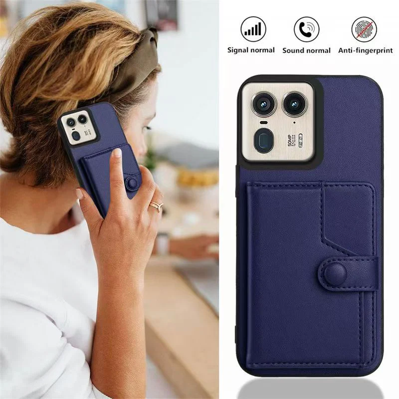 [Built-in Card Slot] Motorola Moto X50 Ultra/Edge 50/Neo Leather Shockproof Wallet Series Case - Image 7