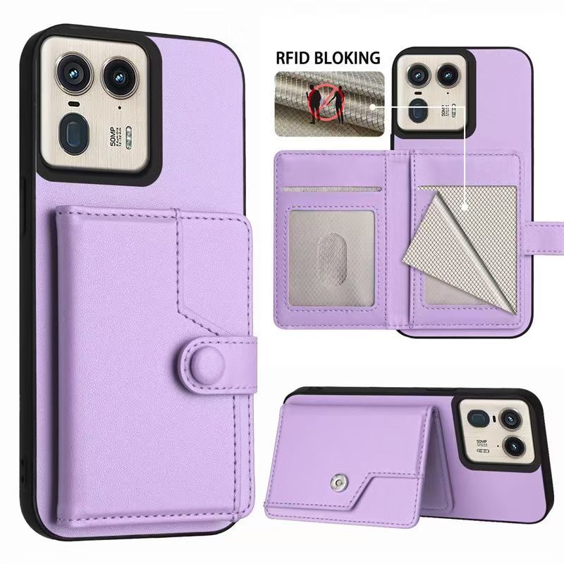 [Built-in Card Slot] Motorola Moto X50 Ultra/Edge 50/Neo Leather Shockproof Wallet Series Case - Image 9