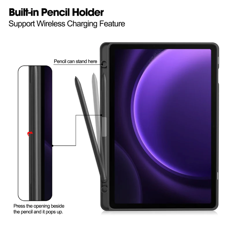 [Built-in Card Slot] Samsung Galaxy Tab S10 Lite 10.9’’ 2025 Multi-functional Leather Shockproof Case - Image 9