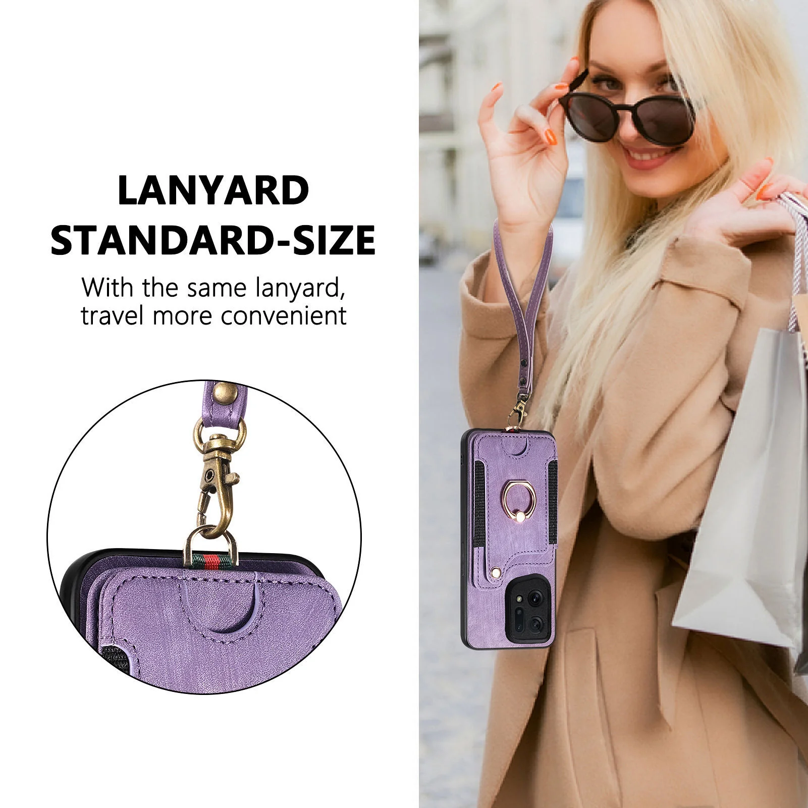 [Built-in Card Slot][With Lanyard] OPPO Reno15 Pro/F - Multifunctional Wallet Phone Case - Image 10