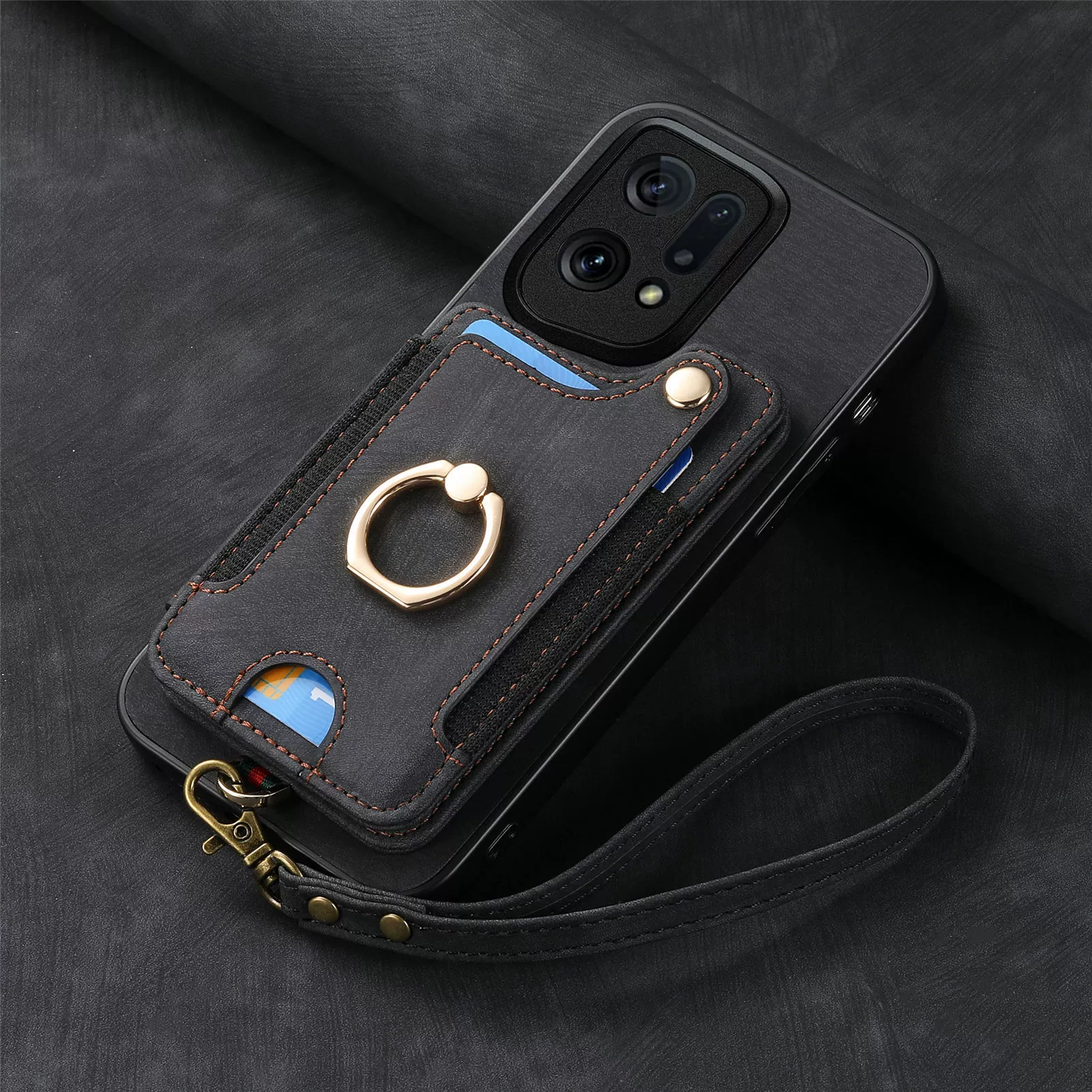 [Built-in Card Slot][With Lanyard] OPPO Reno15 Pro/F - Multifunctional Wallet Phone Case - Image 14