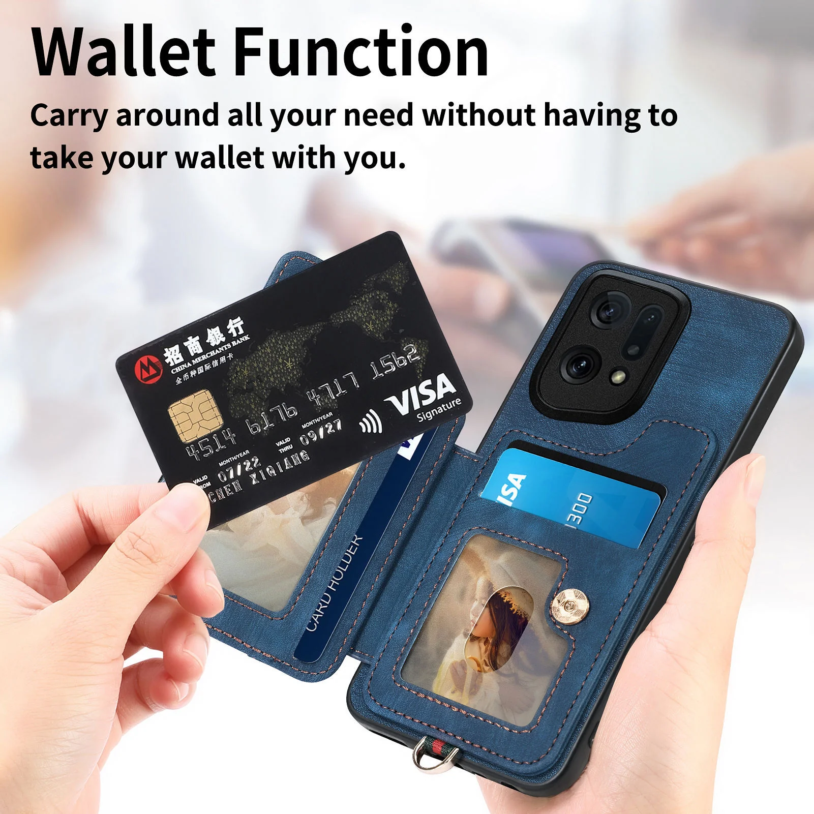 [Built-in Card Slot][With Lanyard] OPPO Reno15 Pro/F - Multifunctional Wallet Phone Case - Image 6
