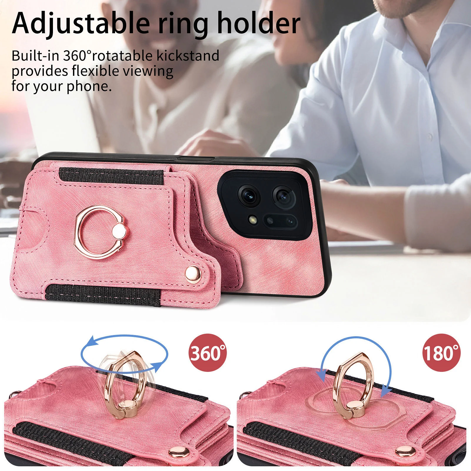 [Built-in Card Slot][With Lanyard] OPPO Reno15 Pro/F - Multifunctional Wallet Phone Case - Image 8