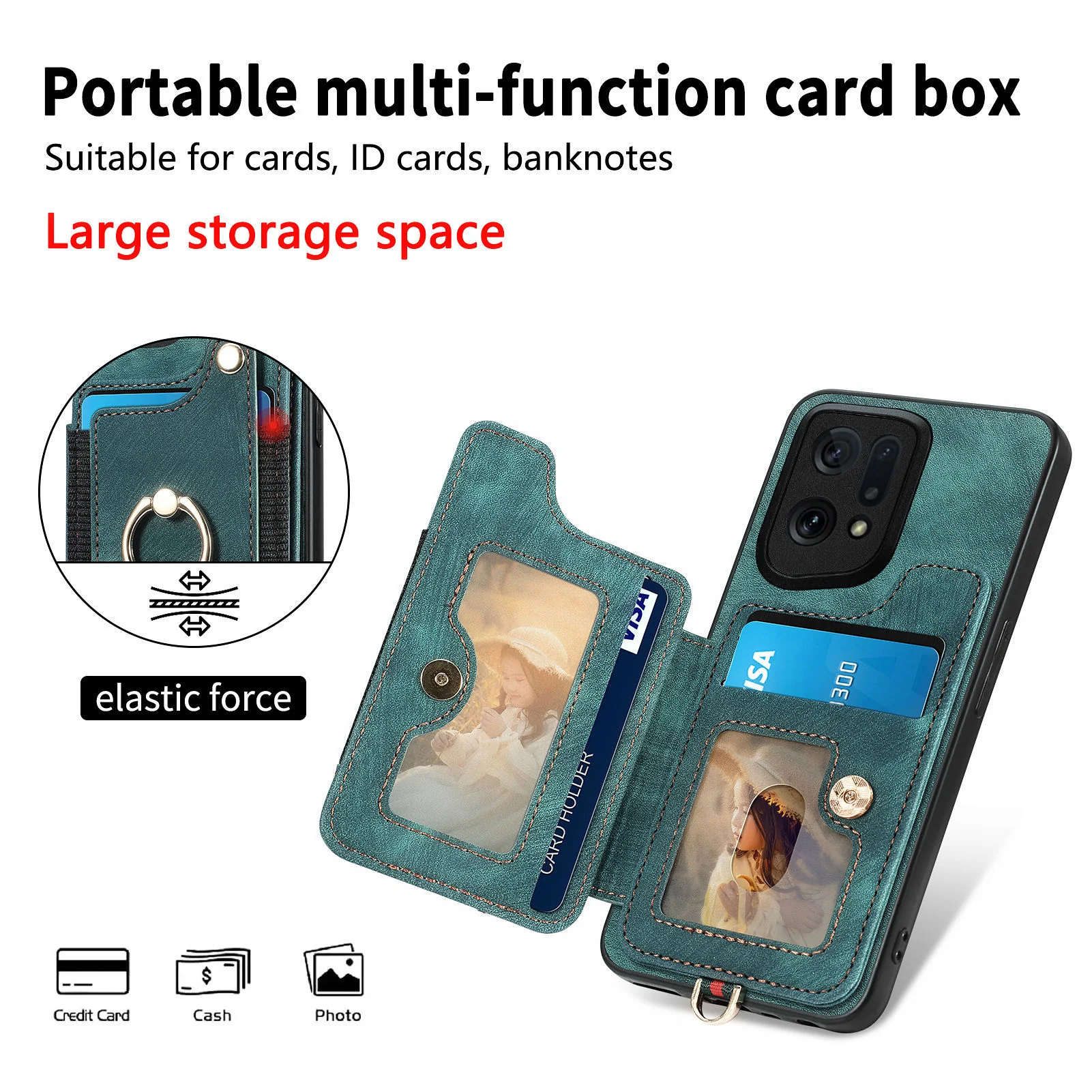 [Built-in Card Slot][With Lanyard] OPPO Reno15 Pro/F - Multifunctional Wallet Phone Case - Image 9