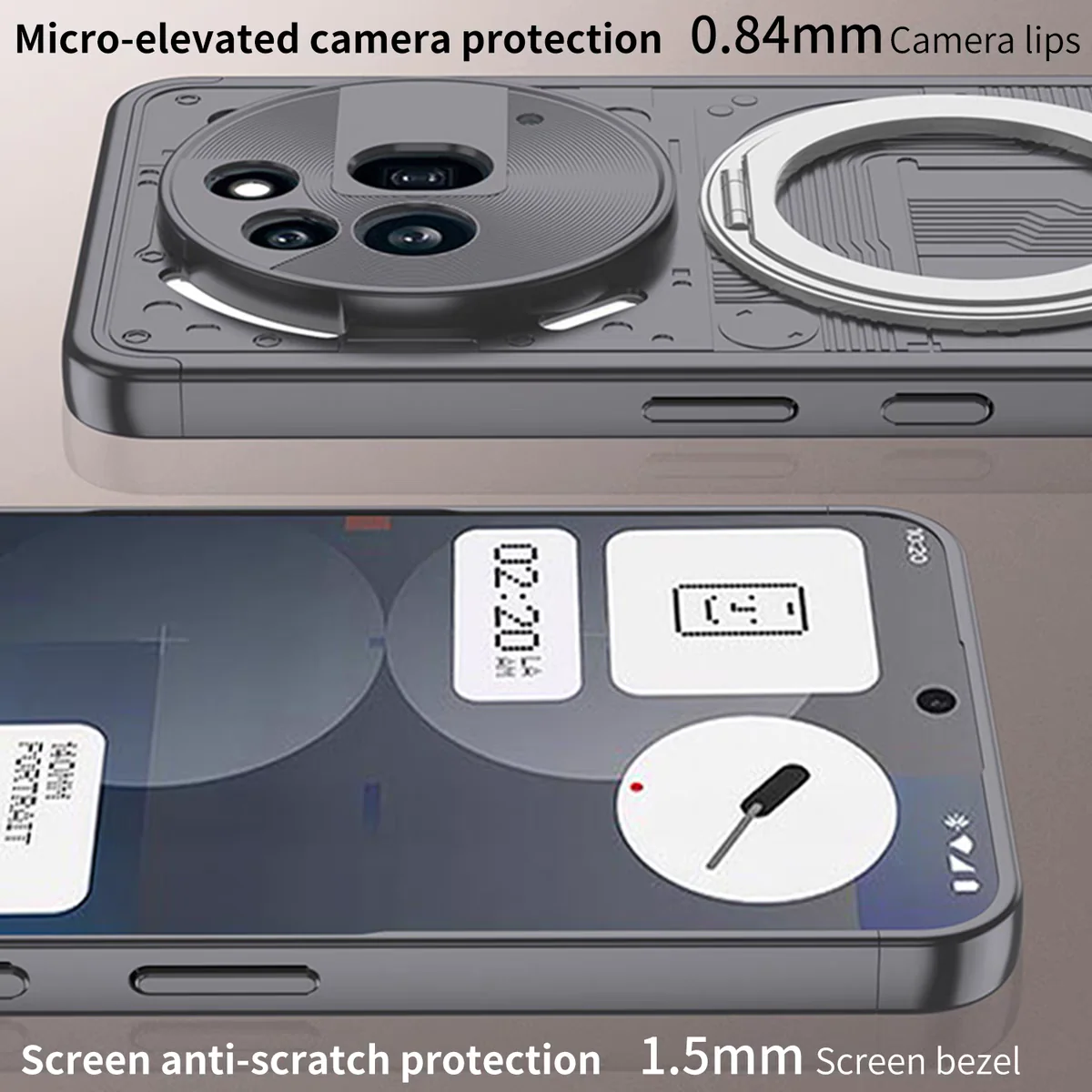 [Built-in Holder] Nothing Phone (3a)/Pro Matte Shockproof Stand Series Case - Image 11