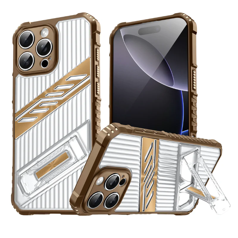 [Built-in Invisibla Bracket] Apple iPhone 16e & 17e Transparent Shockproof Protective Case - Image 2