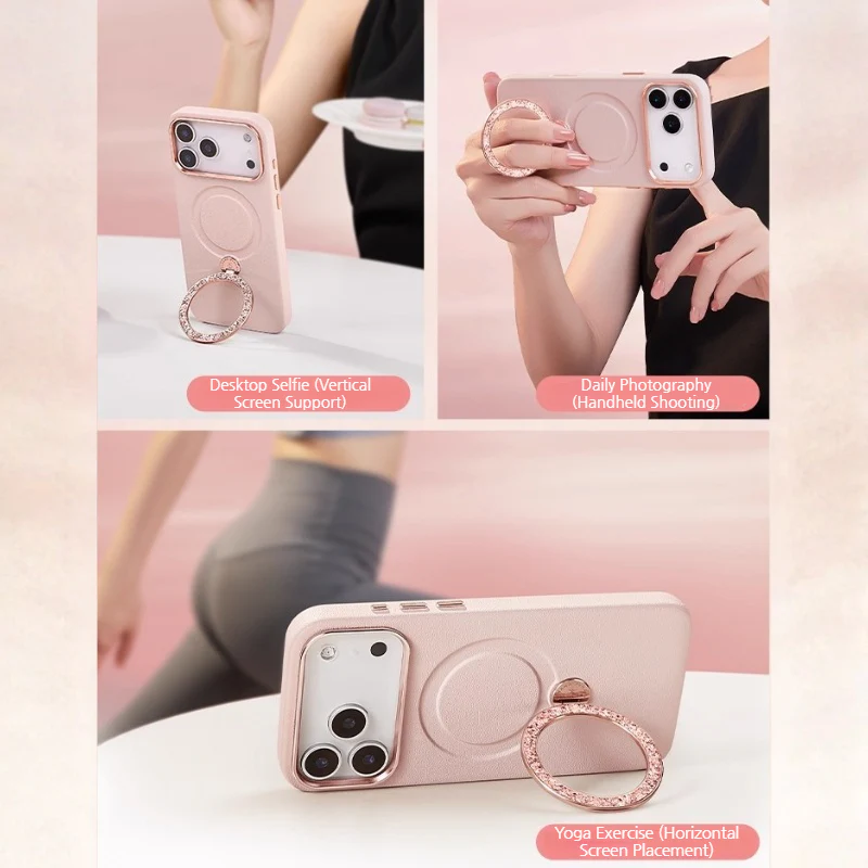 [Built-in Jewelry Stand] Apple iPhone 17 Pro/Max - PYNANA Premium Leather Phone Case - Image 3