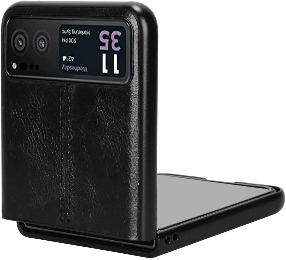 [Built-in Kickstand] Motorola Moto Razr 40/Razr 2023 - PU Leather Shockproof Heavy Duty Case - Image 7