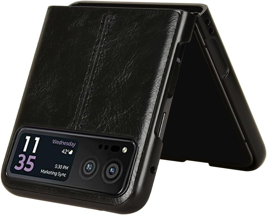 [Built-in Kickstand] Motorola Moto Razr 40/Razr 2023 - PU Leather Shockproof Heavy Duty Case - Image 8