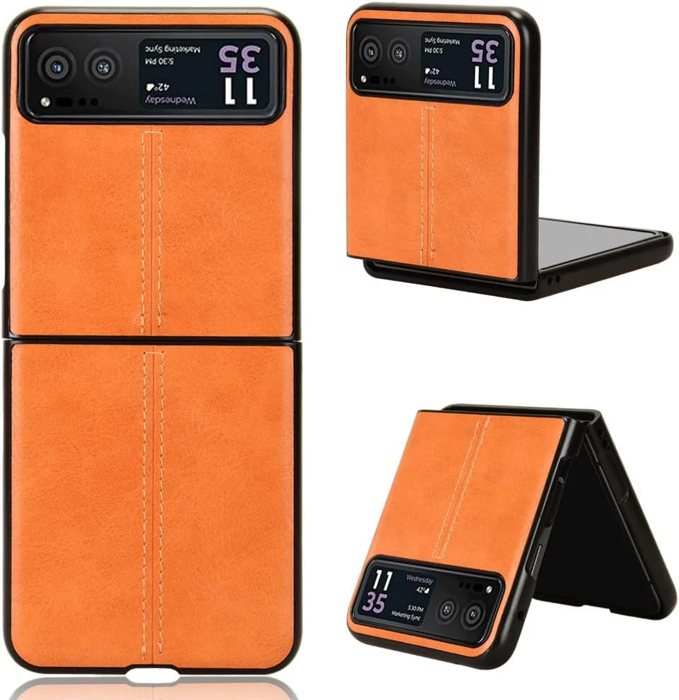 [Built-in Kickstand] Motorola Moto Razr 40/Razr 2023 - PU Leather Shockproof Heavy Duty Case - Image 9