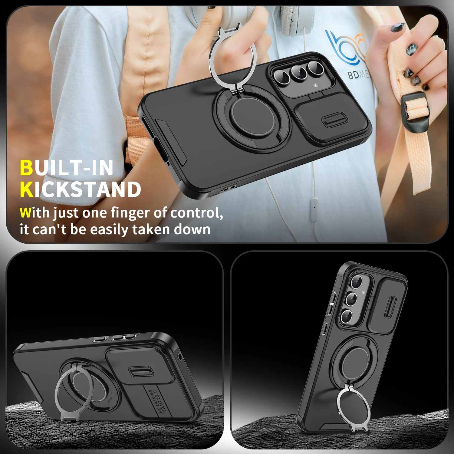 [Built-in Kickstand] Samsung Galaxy A17 (SM-A176) - Rugged Shockproof Heavy Duty Series Case - Image 14