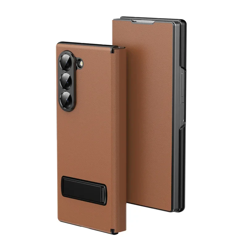 [Built-in Kickstand] Samsung Galaxy Z Fold7 (SM-F966) - Premium Leather Shockproof Case - Image 11