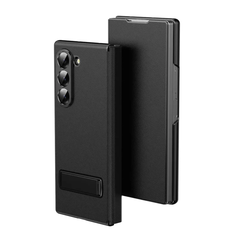 [Built-in Kickstand] Samsung Galaxy Z Fold7 (SM-F966) - Premium Leather Shockproof Case - Image 3