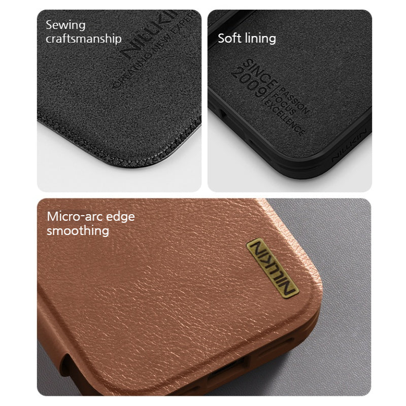 [Built-in Lens Cover][With Card Slot] Apple iPhone 17 Pro/Pro Max NILLKIN Flip Cover Full-body Shockproof Case - Image 3