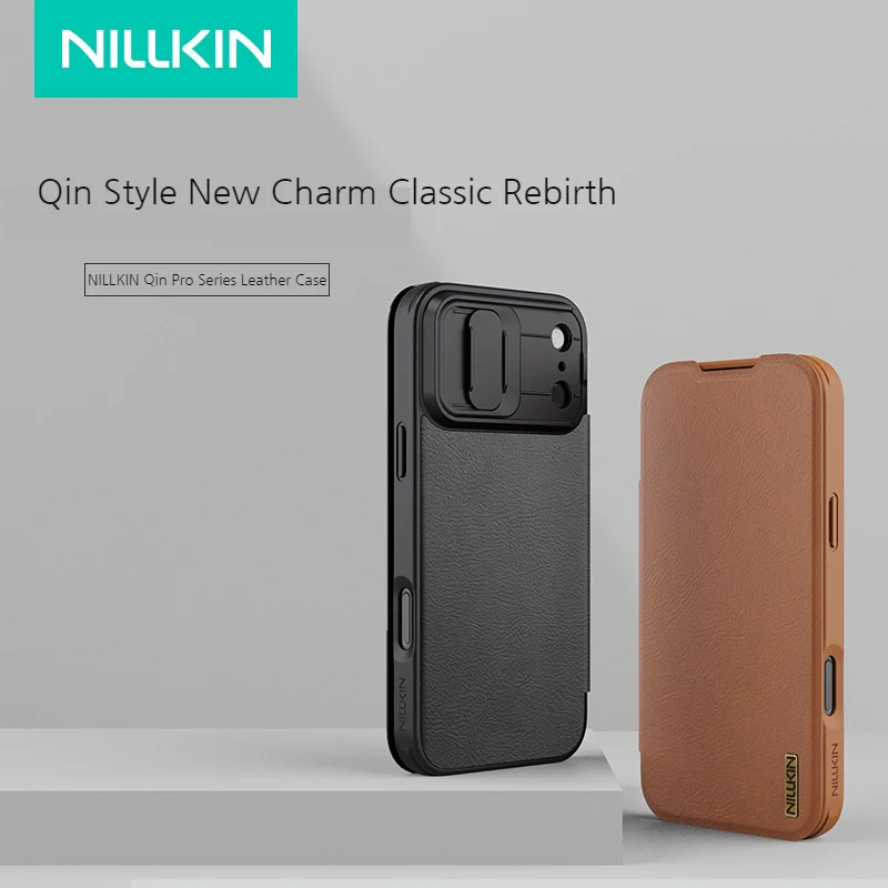 [Built-in Lens Cover][With Card Slot] Apple iPhone 17 Pro/Pro Max NILLKIN Flip Cover Full-body Shockproof Case - Image 5