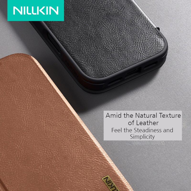 [Built-in Lens Cover][With Card Slot] Apple iPhone 17 Pro/Pro Max NILLKIN Flip Cover Full-body Shockproof Case - Image 6