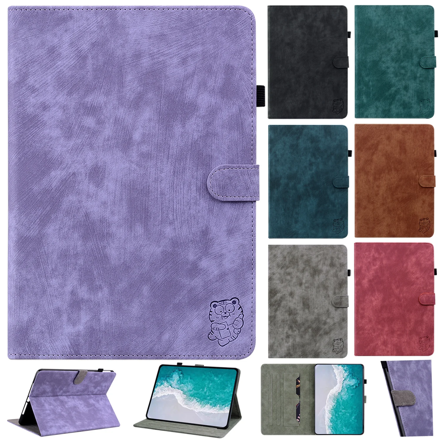 [Built-in Pencil Holder] Xiaomi Mi Pad 7 Pro 11'' (2024) Cartoon Printed Full Cover Flip Case - Image 2