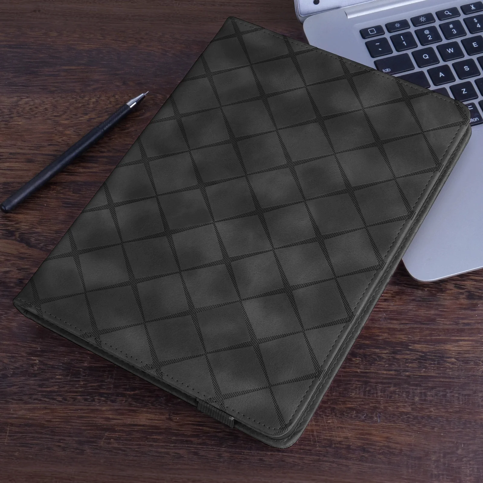 [Built-in Pencil Holder] Xiaomi Redmi Pad SE 8.7’’ (2024) Diamond Pattern Leather Business Case - Image 7