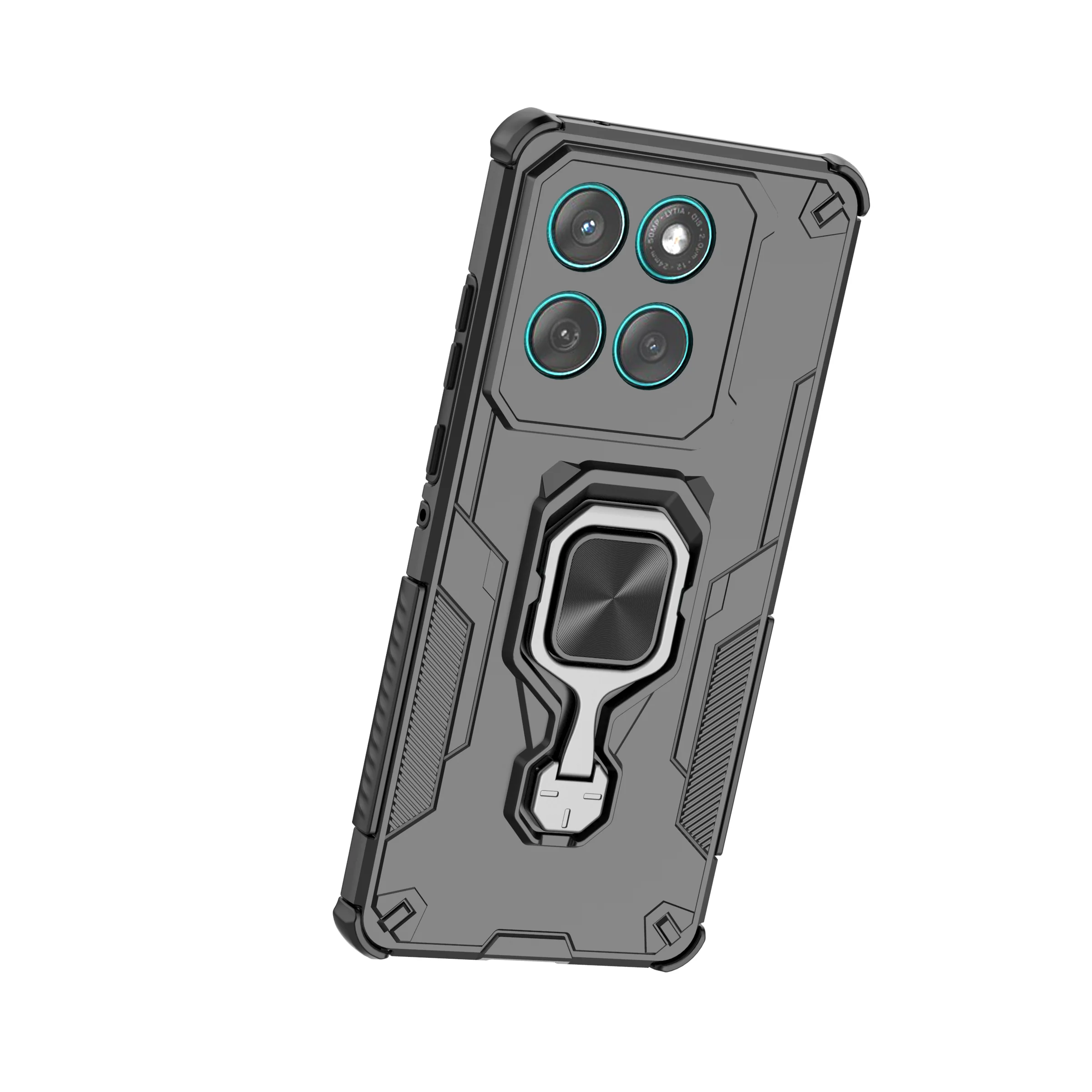 [Built-in Ring Bracket] Motorola Moto Edge 60 Pro/Fusion Mecha-style Anti-slip Protective Hard Heavy Duty Series Case - Image 7