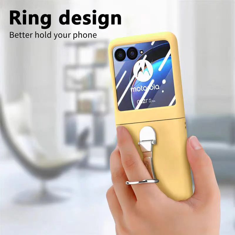[Built-in Ring Bracket] Motorola Moto Razr 60/Ultra Liquid Silicone Full Coverage Shockproof Essentials Series Case - Image 4