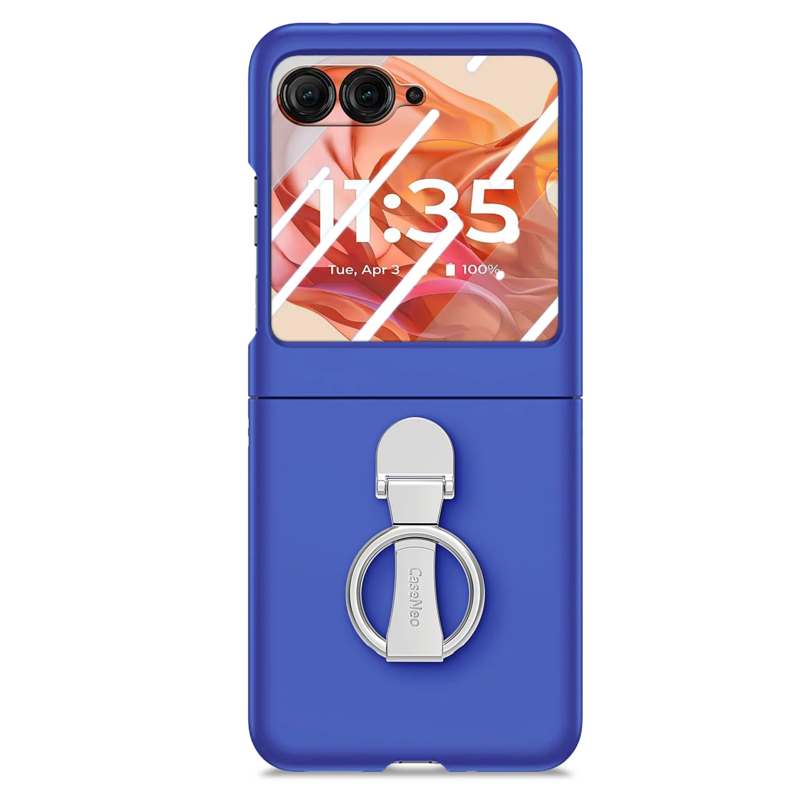 [Built-in Ring Bracket] Motorola Moto Razr 60/Ultra Minimalist Solid Color Case with Built-in Screen Protection - Image 5