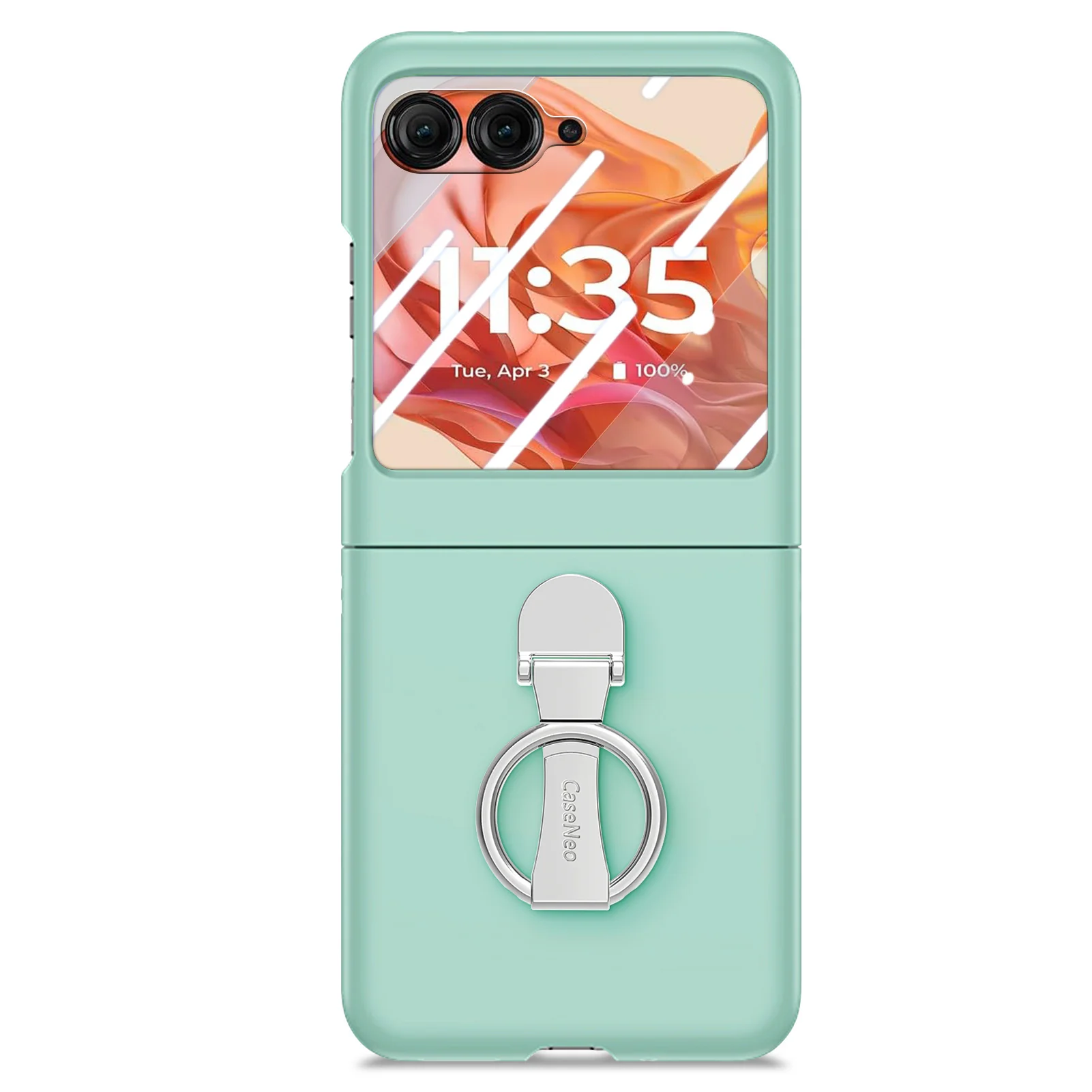 [Built-in Ring Bracket] Motorola Moto Razr 60/Ultra Minimalist Solid Color Case with Built-in Screen Protection - Image 6