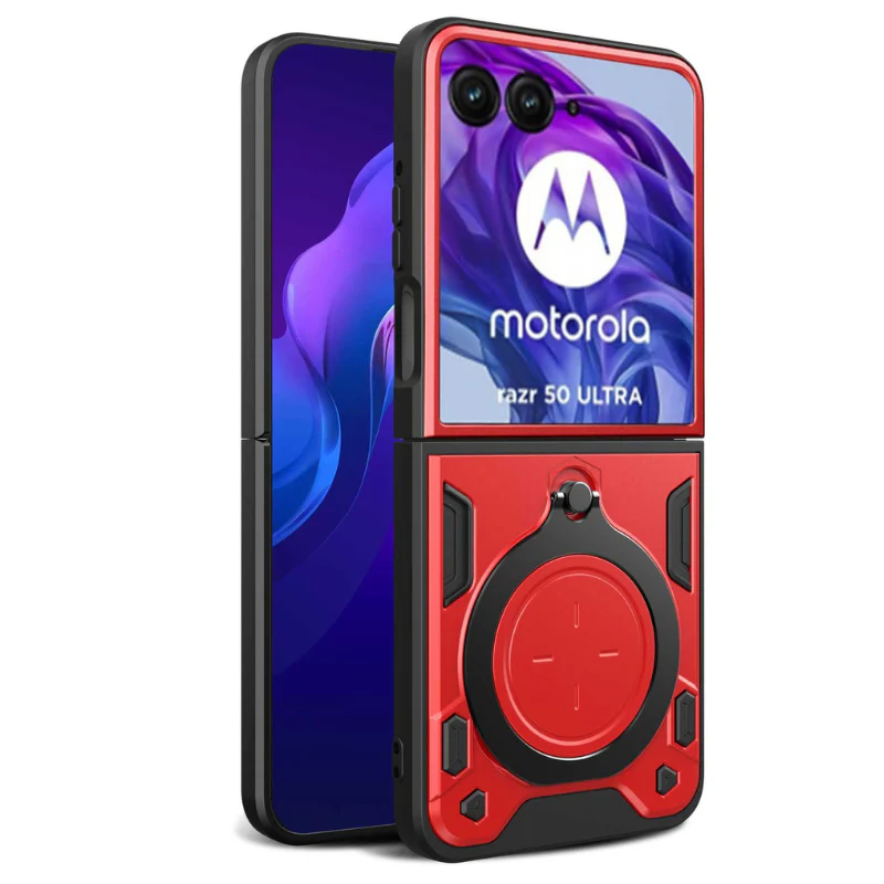 [Built-in Ring Bracket] Motorola Moto Razr 60/Ultra Minimalist Ultra-thin Shockproof Phone Stand Series Case - Image 11