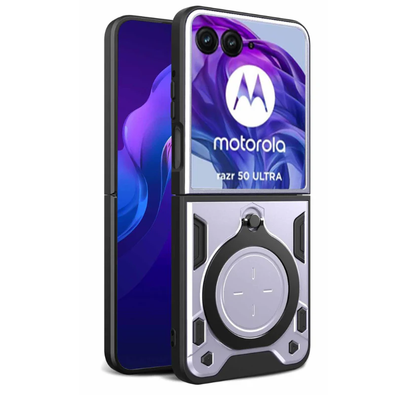 [Built-in Ring Bracket] Motorola Moto Razr 60/Ultra Minimalist Ultra-thin Shockproof Phone Stand Series Case - Image 12