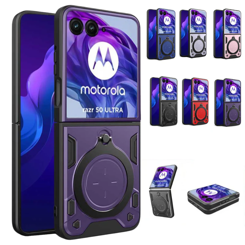 [Built-in Ring Bracket] Motorola Moto Razr 60/Ultra Minimalist Ultra-thin Shockproof Phone Stand Series Case - Image 2