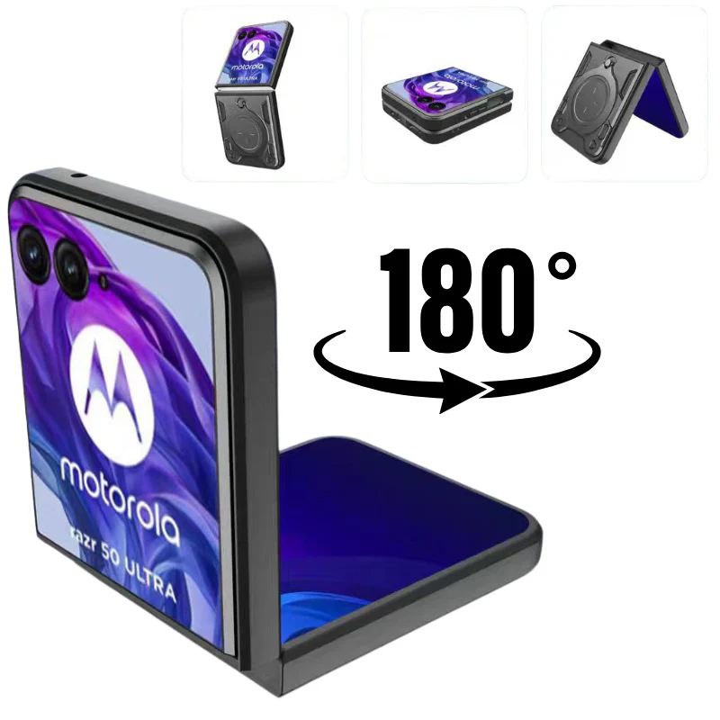 [Built-in Ring Bracket] Motorola Moto Razr 60/Ultra Minimalist Ultra-thin Shockproof Phone Stand Series Case - Image 6