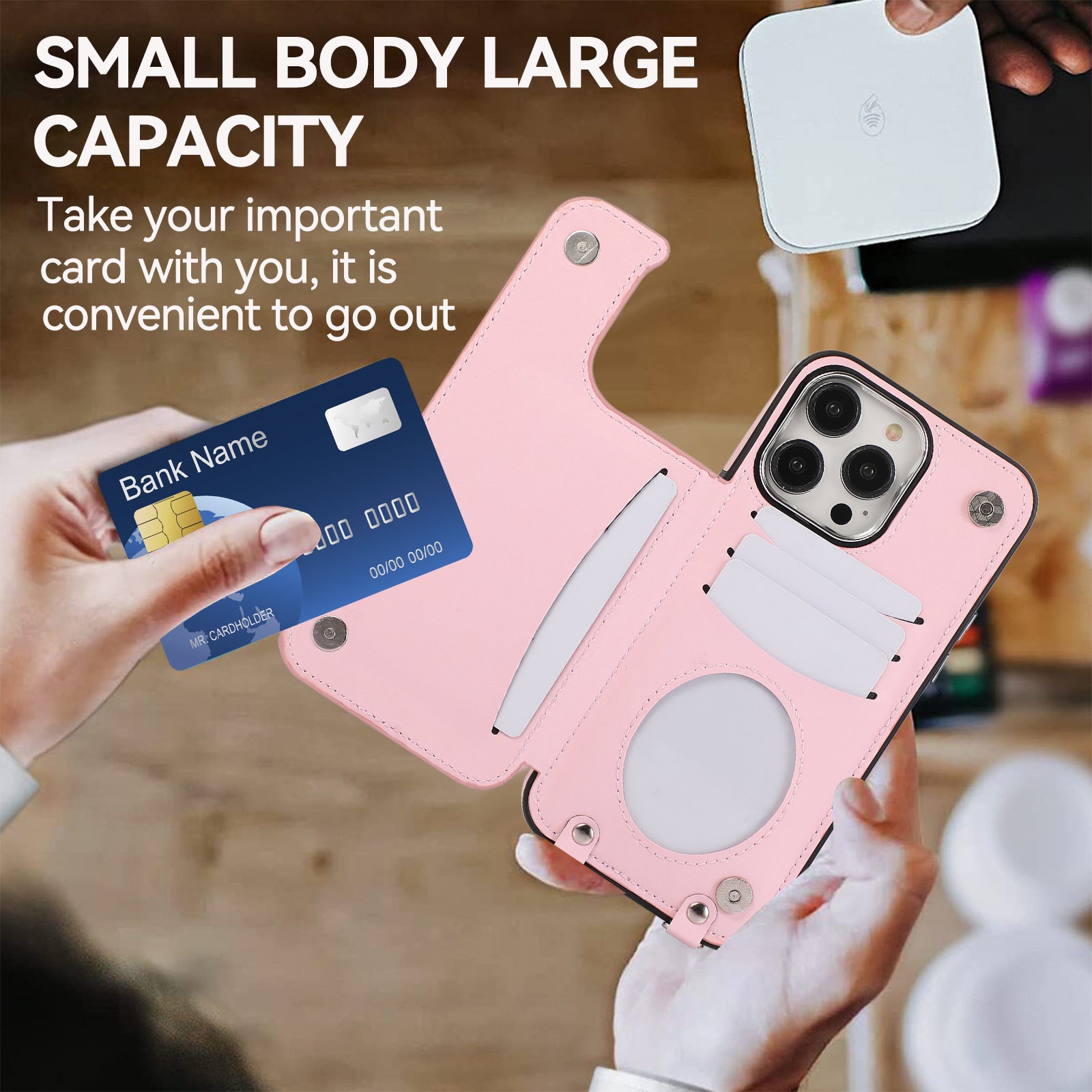 [Built-in Ring Bracket][With Card Slot] Apple iPhone 12/Pro/Pro Max High-End Leather Full Coverage Shockproof Wallet Series Case - Image 6