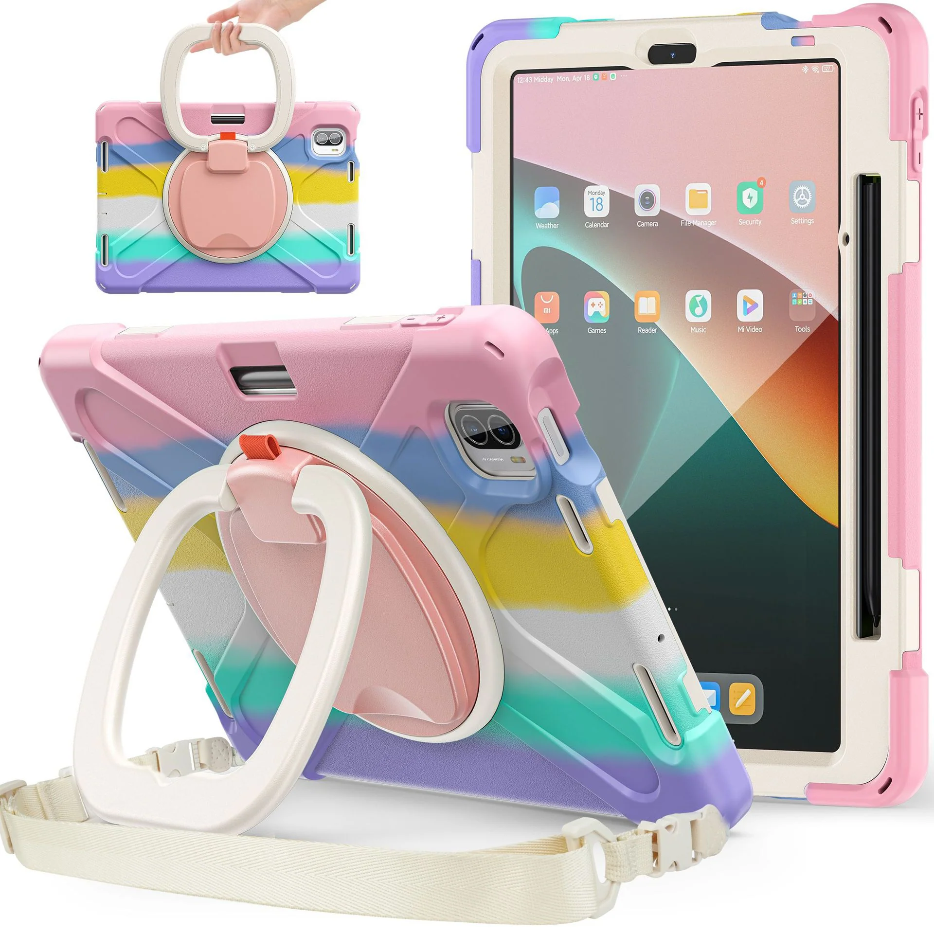 [Built-in Ring Bracket] Xiaomi Mi Pad 5/Pro 11’’ (2021) EVA Kid Friendly Heavy Duty Ring Holder Stand Case - Image 11