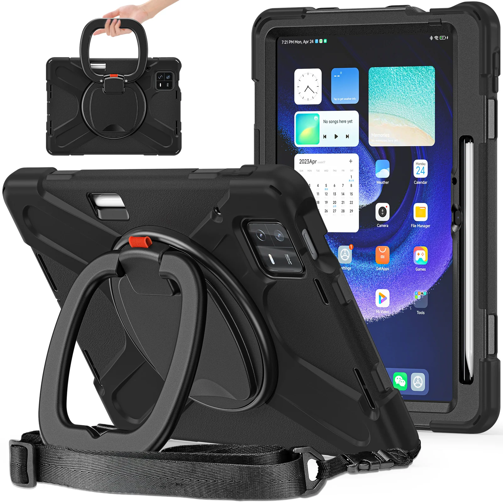 [Built-in Ring Bracket] Xiaomi Mi Pad 6/Pro 11’’ (2023) EVA Kid Friendly Heavy Duty Ring Holder Stand Case - Image 12