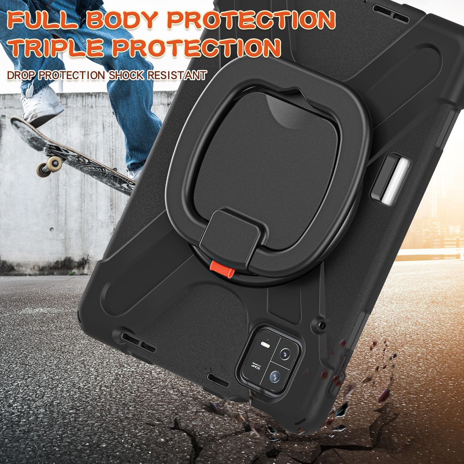 [Built-in Ring Bracket] Xiaomi Mi Pad 6/Pro 11’’ (2023) EVA Kid Friendly Heavy Duty Ring Holder Stand Case - Image 4