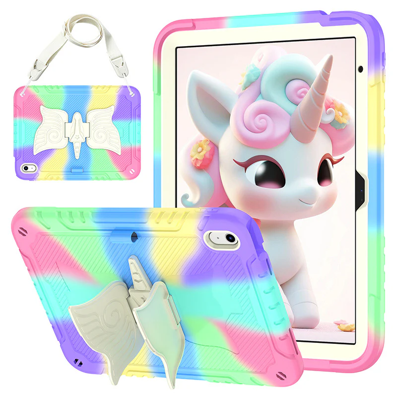[Built-in Ring Holder][With Pen Slot] Apple iPad 10.9/11'' 10/11th Gen (2022) Butterfly Kids Heavy Duty Serise Case - Image 7