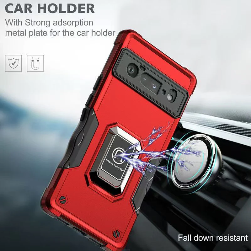 [Built-in Ring Stand] Google Pixel 7/A/Pro  Dual Layer Hybrid Shockproof Armor Defender Heavy Duty Series Case - Image 15