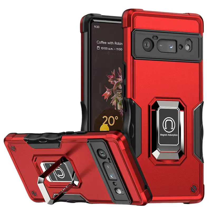 [Built-in Ring Stand] Google Pixel 7/A/Pro  Dual Layer Hybrid Shockproof Armor Defender Heavy Duty Series Case - Image 16