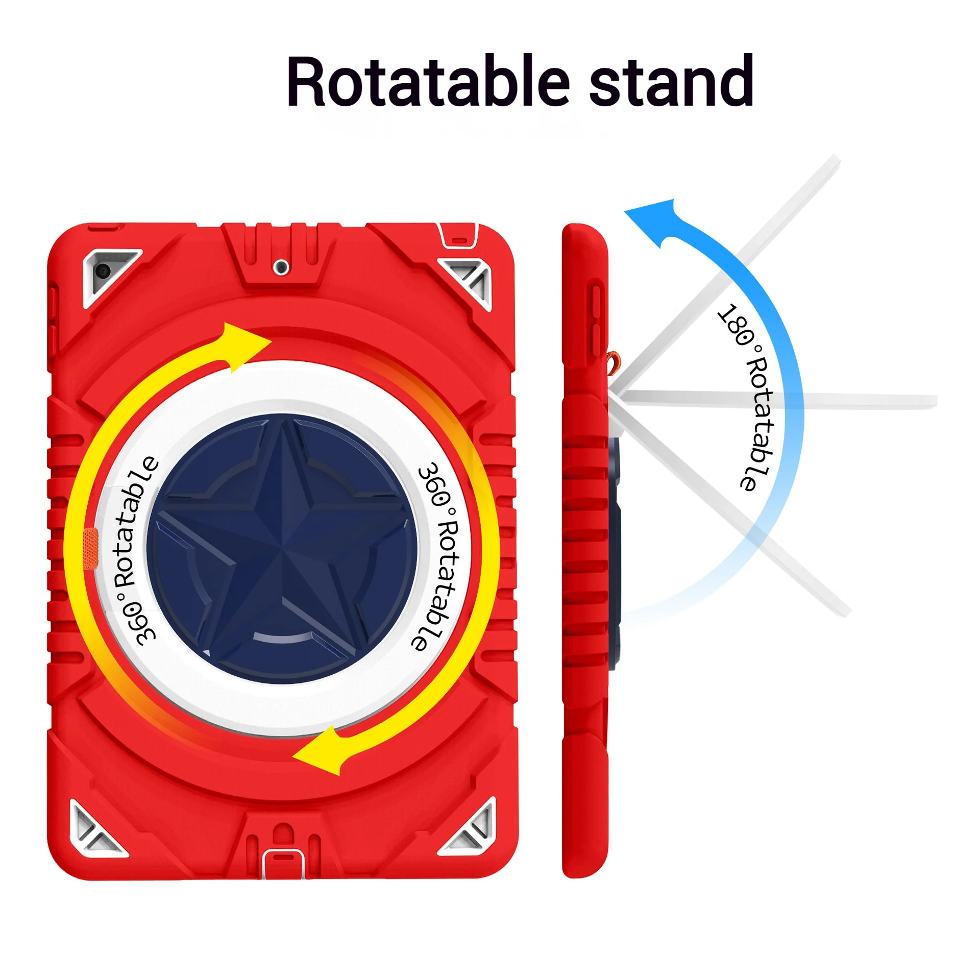[Built-in Rotating Stand] Apple iPad 7/8/9 10.2'' 7/8/9th Gen (2019/2020/2021) Silicone Full-cover Children's Drop-resistant Case - Image 3