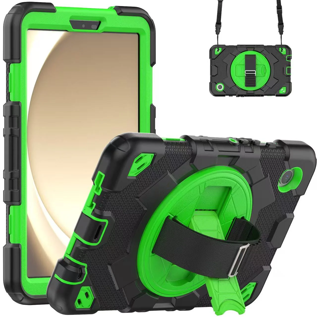 [Built-in Rotating Stand] Samsung Galaxy Tab S9 & S9 FE 11" Silicone Full-cover Children's Drop-resistant Case - Image 9